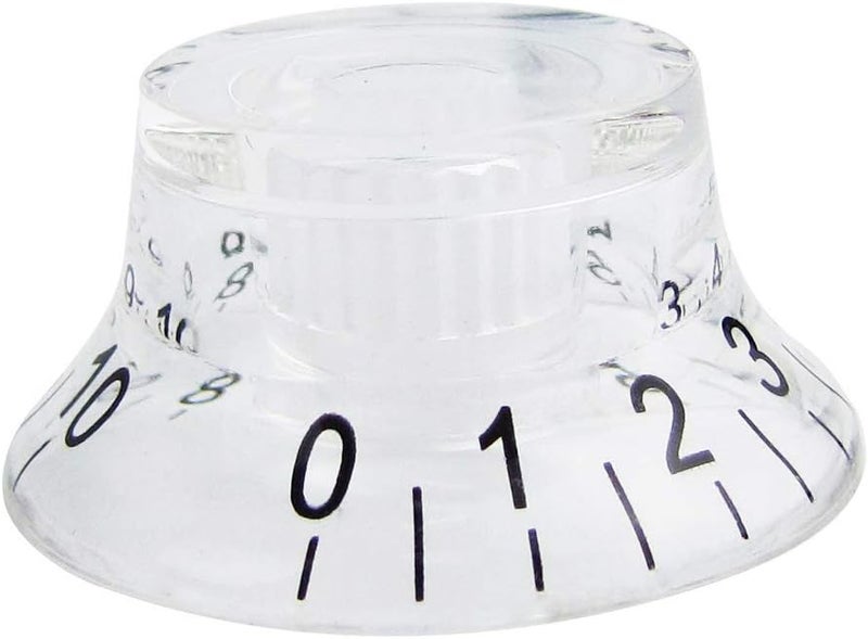 FLEOR 4pcs LP Guitar Knobs Transparent Top Hat Style Speed Control Knobs Compatible with LP Style Electric Guitar - Image 2